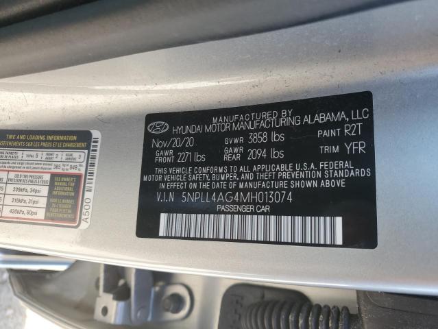 5NPLL4AG4MH013074 - 2021 HYUNDAI ELANTRA SE SILVER photo 12