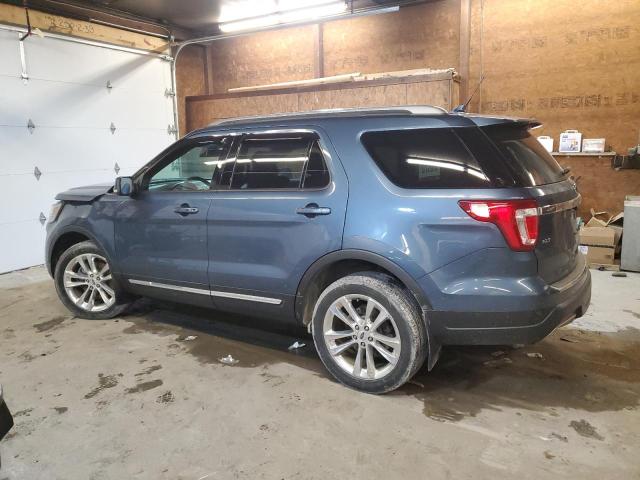 1FM5K8D80JGA87627 - 2018 FORD EXPLORER XLT BLUE photo 2