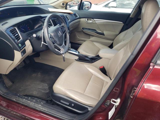 19XFB2F90FE034994 - 2015 HONDA CIVIC EXL RED photo 7