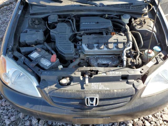 1HGES16511L040825 - 2001 HONDA CIVIC LX BLACK photo 11