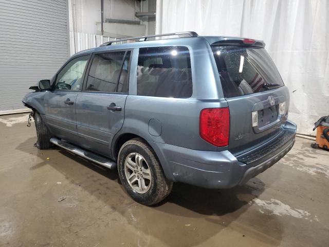 5FNYF18535B042873 - 2005 HONDA PILOT EXL BLUE photo 2