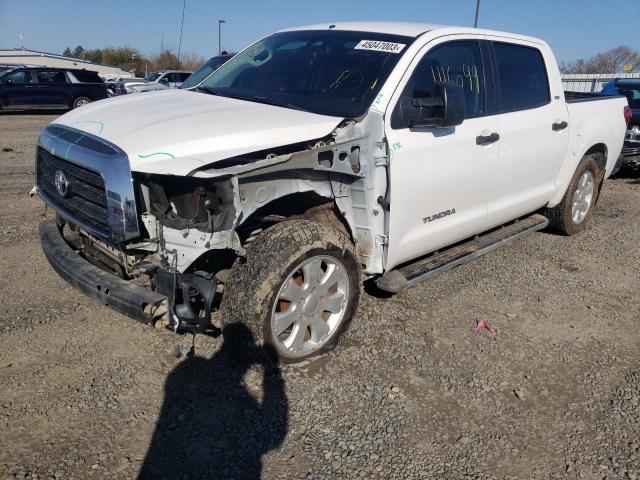 5TBEV54127S455746 - 2007 TOYOTA TUNDRA CREWMAX SR5 WHITE photo 1