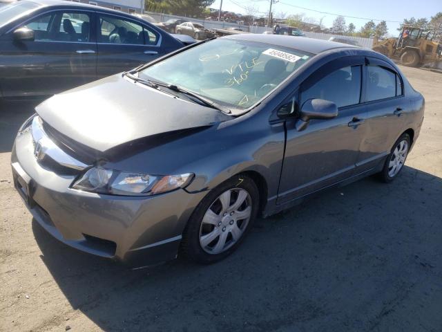 2HGFA16589H538987 - 2009 HONDA CIVIC LX GRAY photo 2