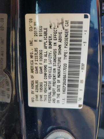 1HGCP26499A117020 - 2009 HONDA ACCORD LXP BLUE photo 13