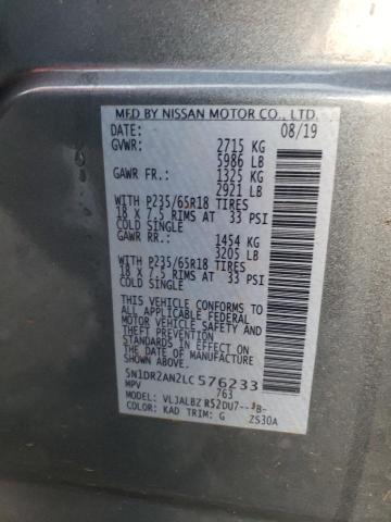 5N1DR2AN2LC576233 - 2020 NISSAN PATHFINDER S Boz foto 14