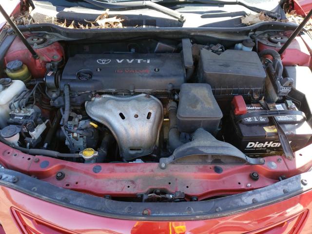 4T1BE46K57U166992 - 2007 TOYOTA CAMRY CE RED photo 11