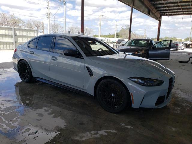 WBS33AY03MFL17488 - 2021 BMW M3 COMPETITION GRAY photo 4