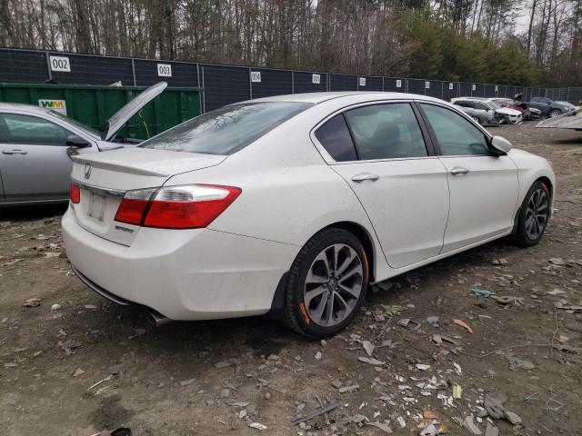 1HGCR2F54EA248062 - 2014 HONDA ACCORD SPORT WHITE photo 3