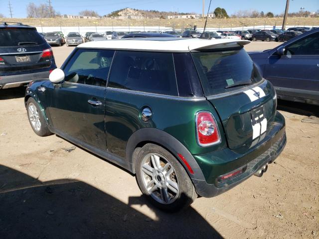 WMWSV3C58DT394271 - 2013 MINI COOPER S GREEN photo 2