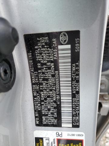 4T1BF1FK0DU692048 - 2013 TOYOTA CAMRY L SILVER photo 13