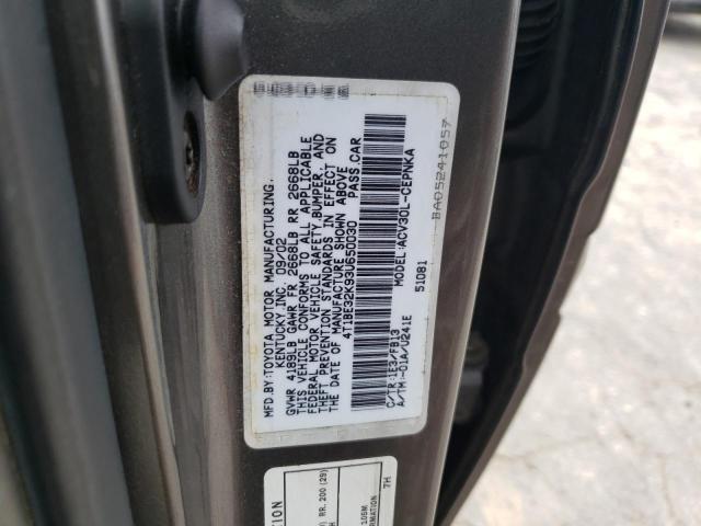 4T1BE32K93U650030 - 2003 TOYOTA CAMRY LE GRAY photo 12