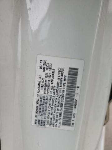 5FNRL5H95EB026276 - 2014 HONDA ODYSSEY TOURING WHITE photo 13