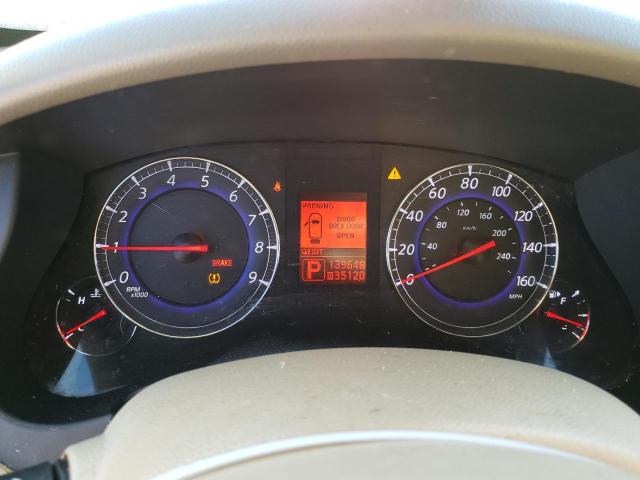 JNKAJ09E58M304850 - 2008 INFINITI EX35 BASE შავი ფოტო 9