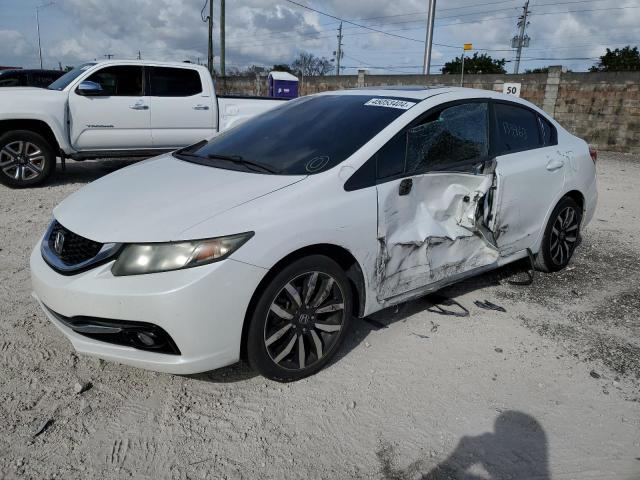 19XFB2F99EE058144 - 2014 HONDA CIVIC EXL თეთრი ფოტო 1