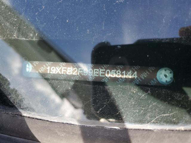 19XFB2F99EE058144 - 2014 HONDA CIVIC EXL თეთრი ფოტო 12