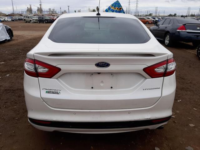 3FA6P0SU6GR247416 - 2016 FORD FUSION TITANIUM PHEV WHITE photo 6