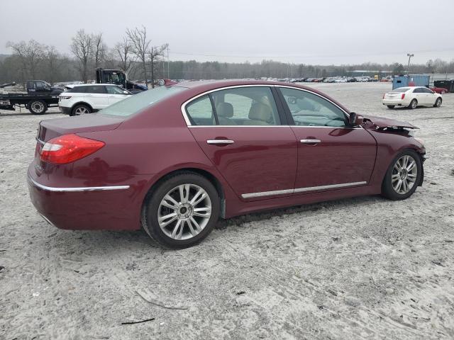 KMHGC4DF9CU199148 - 2012 HYUNDAI GENESIS 4.6L BURGUNDY photo 3