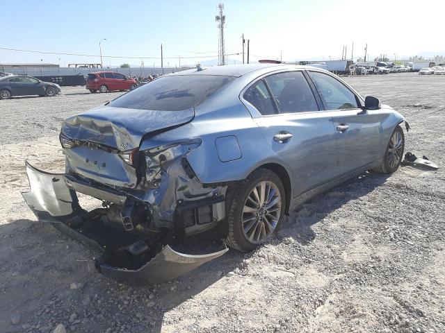 JN1EV7AR9KM550941 - 2019 INFINITI Q50 LUXE BLUE photo 4