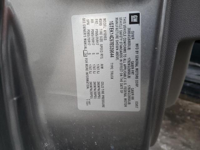 1GTEK14C97E539644 - 2007 GMC NEW SIERRA K1500 GRAY photo 12