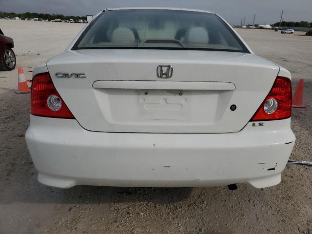 1HGEM22555L078019 - 2005 HONDA CIVIC LX WHITE photo 6