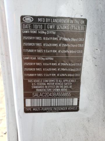 SALAC2D43BA558855 - 2011 LAND ROVER LR4 თეთრი ფოტო 13