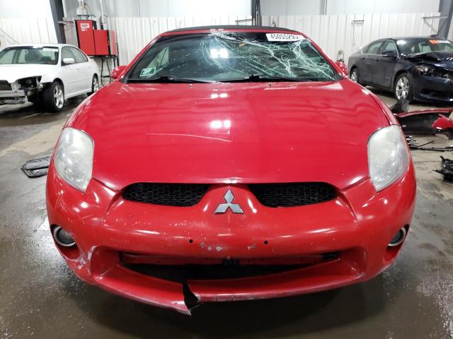 4A3AL35T97E025618 - 2007 MITSUBISHI ECLIPSE SPYDER GT RED photo 5