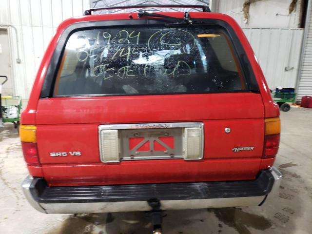 JT3VN39W0M0057745 - 1991 TOYOTA 4RUNNER VN39 SR5 RED photo 6