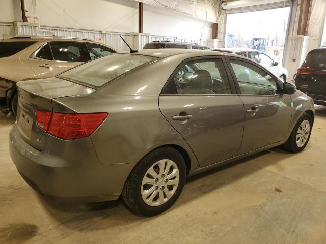 KNAFU4A28B5377961 - 2011 KIA FORTE EX GRAY photo 3