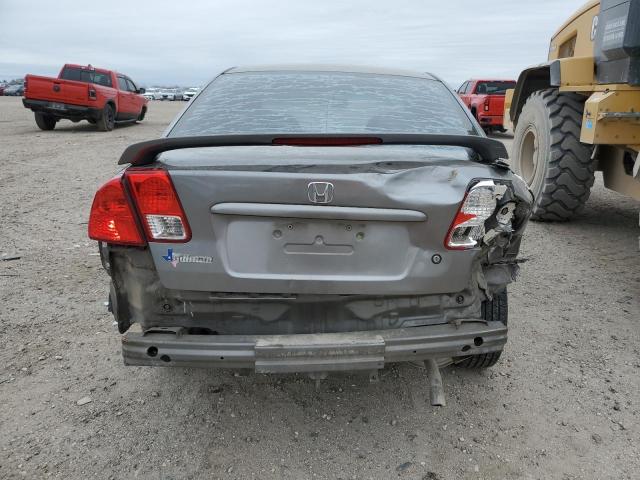 2HGES16595H630239 - 2005 HONDA CIVIC LX SILVER photo 6