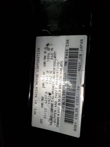 JM1BL1L39C1596509 - 2012 MAZDA SPEED 3 BLACK photo 12