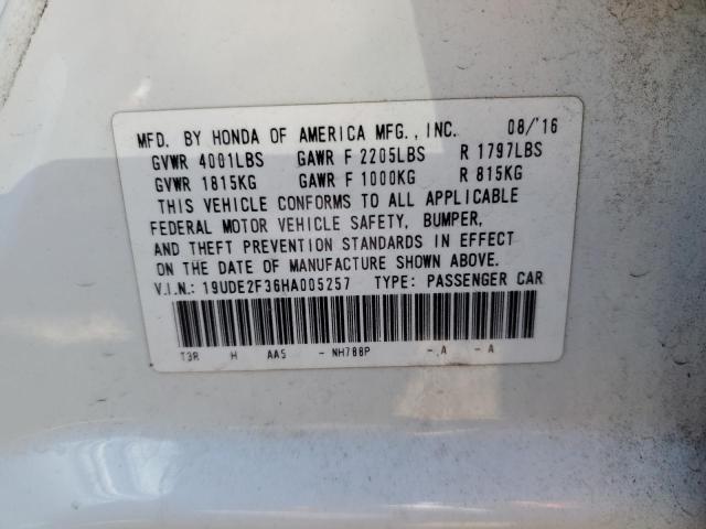 19UDE2F36HA005257 - 2017 ACURA ILX BASE WATCH PLUS WHITE photo 13