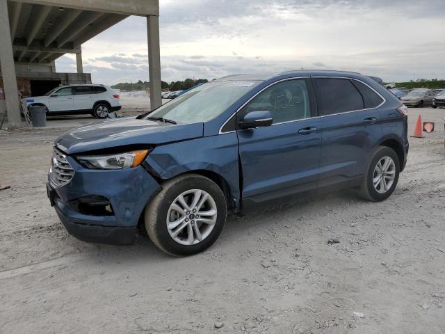 2FMPK4J93KBB24841 - 2019 FORD EDGE SEL BLUE photo 1