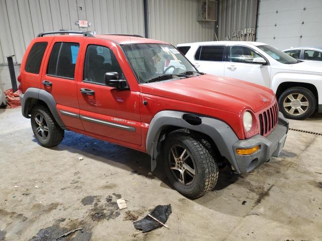 1J4GL48K02W324417 - 2002 JEEP LIBERTY SPORT RED photo 4