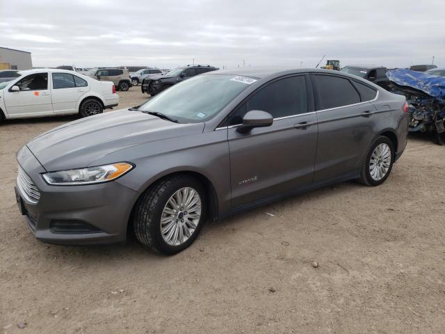 3FA6P0UU6ER275582 - 2014 FORD FUSION S HYBRID GRAY photo 1