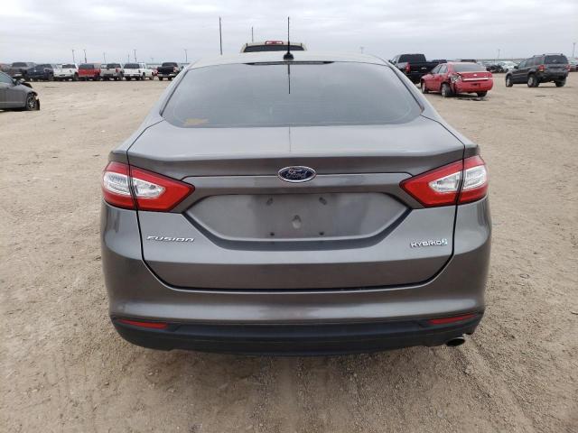 3FA6P0UU6ER275582 - 2014 FORD FUSION S HYBRID GRAY photo 6