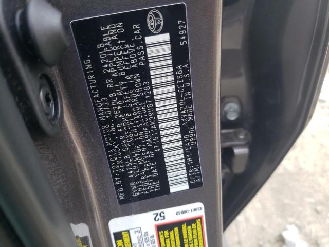 4T1G11AK3RU871283 - 2024 TOYOTA CAMRY SE NIGHT SHADE GRAY photo 13