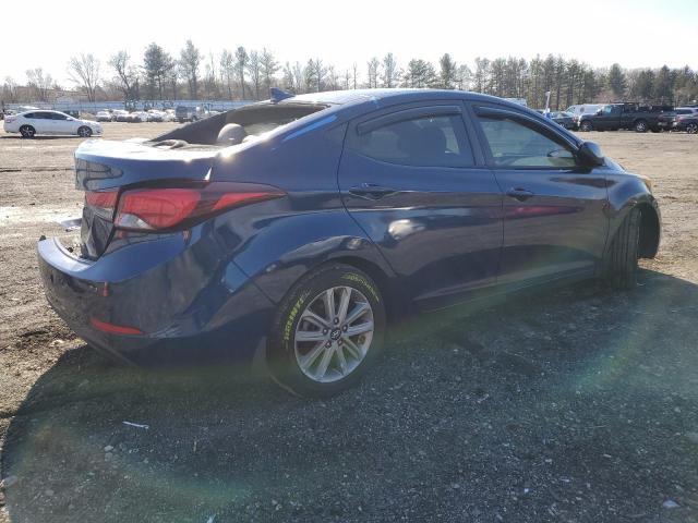 5NPDH4AE4GH656307 - 2016 HYUNDAI ELANTRA SE BLUE photo 3