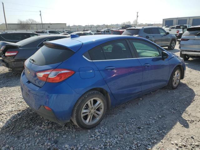 3G1BE6SM3JS567836 - 2018 CHEVROLET CRUZE LT BLUE photo 3