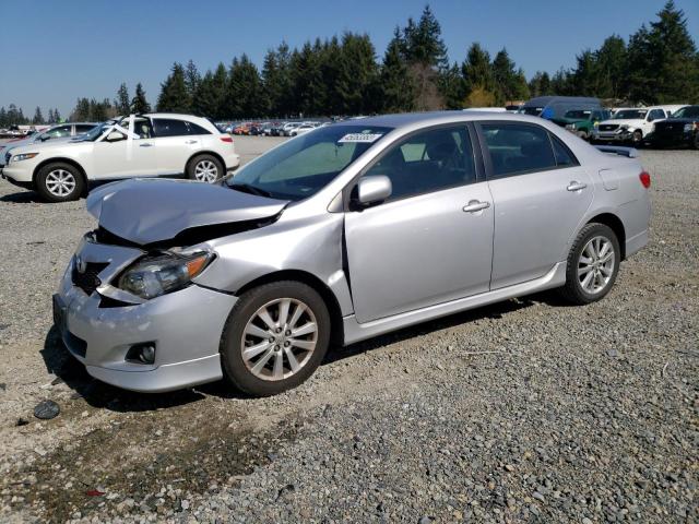 1NXBU40E89Z086952 - 2009 TOYOTA COROLLA BASE SILVER photo 1