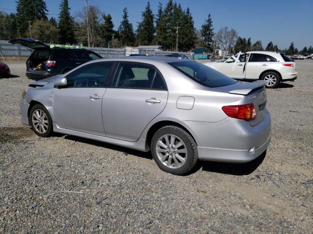 1NXBU40E89Z086952 - 2009 TOYOTA COROLLA BASE SILVER photo 2