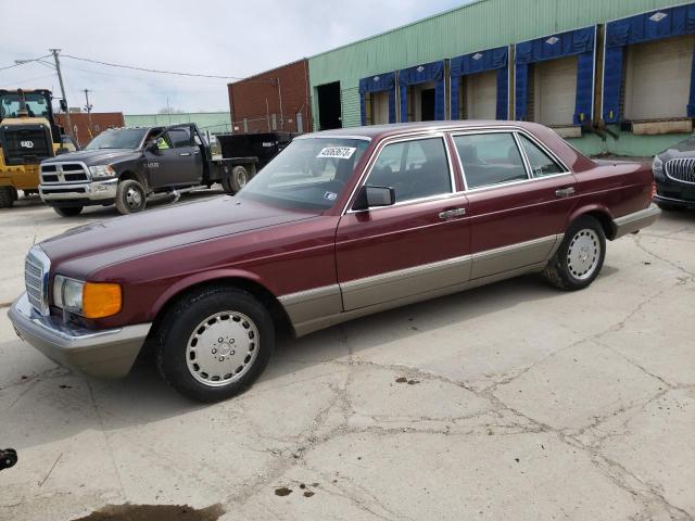 WDBCA35D9HA355051 - 1987 MERCEDES-BENZ 420 SEL BURGUNDY photo 1