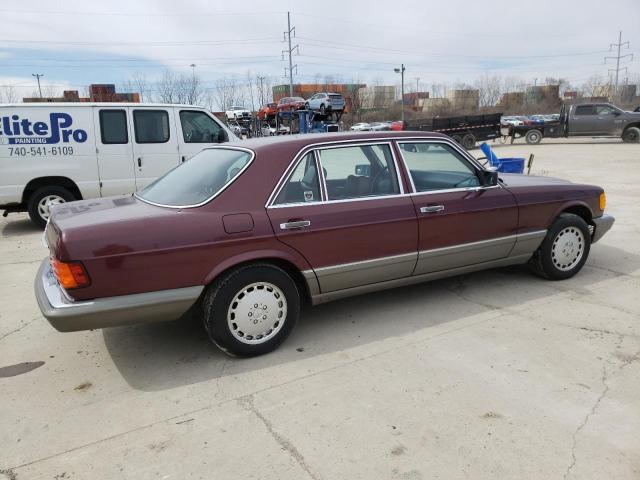 WDBCA35D9HA355051 - 1987 MERCEDES-BENZ 420 SEL BURGUNDY photo 3