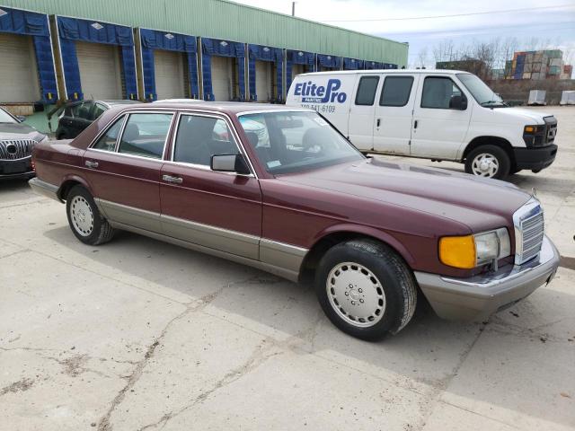 WDBCA35D9HA355051 - 1987 MERCEDES-BENZ 420 SEL BURGUNDY photo 4