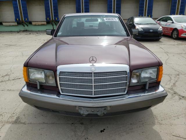 WDBCA35D9HA355051 - 1987 MERCEDES-BENZ 420 SEL BURGUNDY photo 5