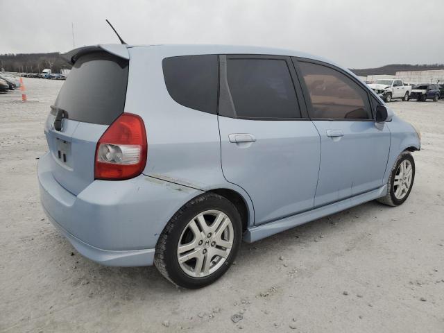 JHMGD38668S046394 - 2008 HONDA FIT SPORT BLUE photo 3