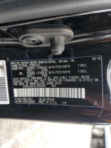 5TDXZ3DC4LS056387 - 2020 TOYOTA SIENNA SE BLACK photo 13