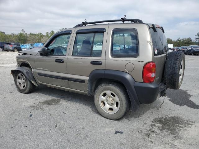 1J4GK48K03W672352 - 2003 JEEP LIBERTY SPORT TAN photo 2