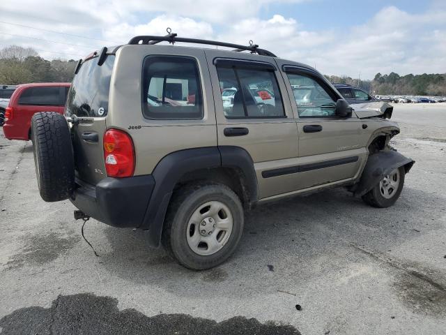 1J4GK48K03W672352 - 2003 JEEP LIBERTY SPORT TAN photo 3