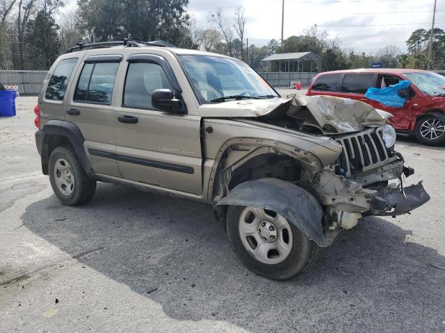 1J4GK48K03W672352 - 2003 JEEP LIBERTY SPORT TAN photo 4