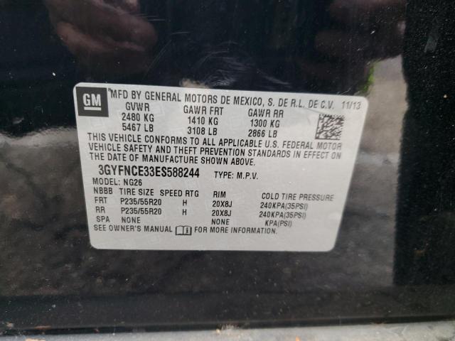 3GYFNCE33ES588244 - 2014 CADILLAC SRX PERFORMANCE COLLECTION BLACK photo 13